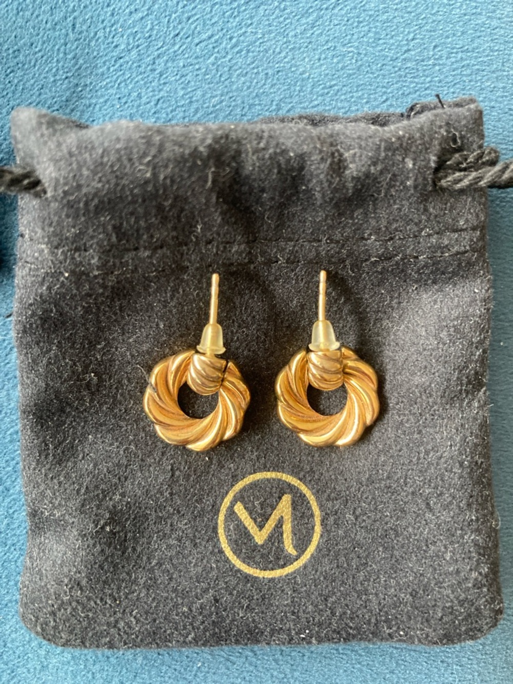 Mejuri Gold Twisted Hoop Earrings